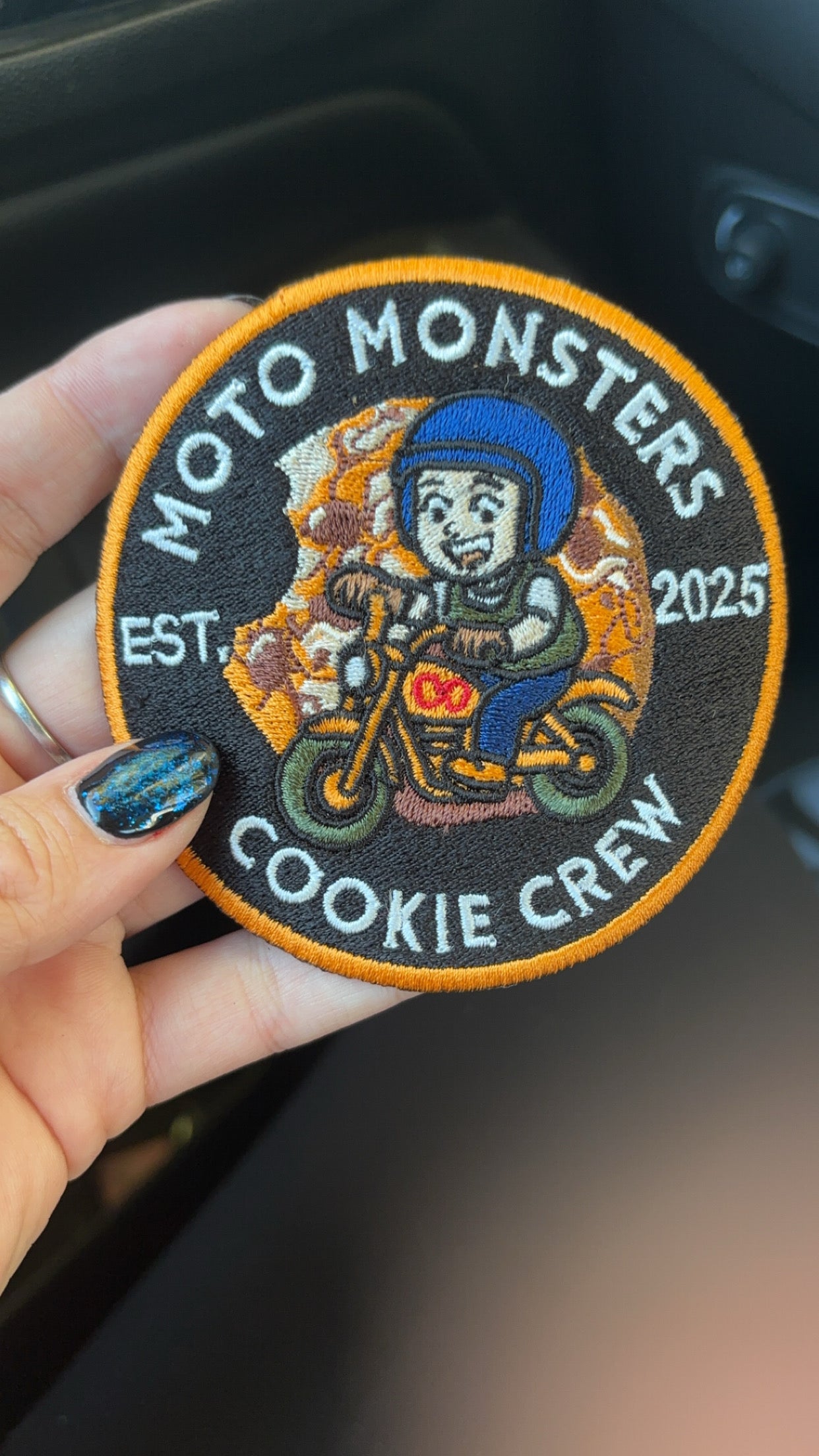 Moto Monsters Cookie Crew Embroidered Patch