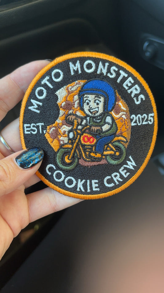 Moto Monsters Cookie Crew Embroidered Patch